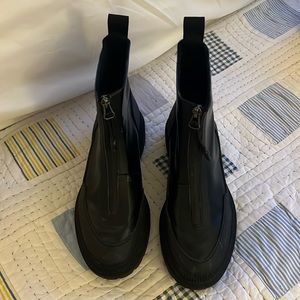 H&M Zip-up Chunky Heel Boots women’s size 8
